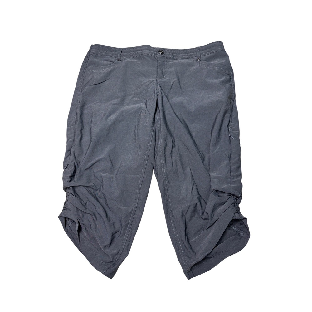 Kuhl‎ Trekr™ Pull-On Kapri Womens 16 W36 L20 Gray Hiking Ruched Capris Charcoal